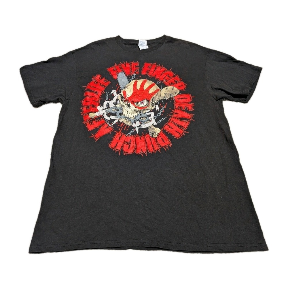 Five Finger Death Punch USA Tour 2022 Short Sleeve T Shirt Men's L Black